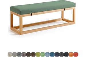 Lsjoaw Bankauflage Bankkissen Sitzauflage Sitzkissen Bank 130X45X5CM Stuhlkissen Bankpolster Schaukel mit abnehmbarem Bezug für Fensterbank Outdoor Gartenmöbel Terrasse Drinnen Sitz,Green