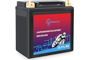 MOUDENSKAY Batterie Lithium Moto 12V Batterie de moto au lithium Powersports avec BMS (YTX7L-BS 12,8V 3Ah 315CCA) LiFePO4 pour motos, ATV,UTV,scooter,motoneige et plus encore