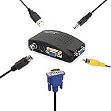 linkfor vidéo convertisseur BNC S-Video VGA à VGA Convertisseur Box PC à TV VGA Input à VGA Output Ordinateur Portable Ordina
