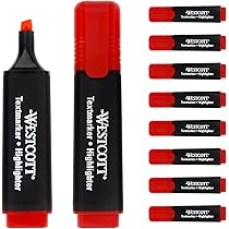 Evidenziatori Westcott - Set 20 Colori, Punta 2-5 Mm, Inchiostro Di Qualità, Con Organizer - Foto 3