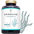 Chlorella Spirulina Tablets 1250mg Powerful Antioxidant,Helps Immune System,Reduces Fatigue.Provides Iron, Eliminates Heavy Metals.180 Vegetable Capsules.1250mg.UK Vegan Certified.N2 Natural Nutrition