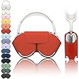 wigmoa SY-K Smart Case Compatible for Airpods Max 1/2, Sleep Mode Compatible, Anti-Scratch and Anti-Dust, Portable Carry Travel Case Compatible for Apple Airpod Max, Headphone case. (Red)