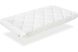 DORMISSIMO - Matelas Bébé Berceau 80x40 Epaisseur 7 CM Mini Star - Déhoussable, Noyau en Mousse perforée et Respirant