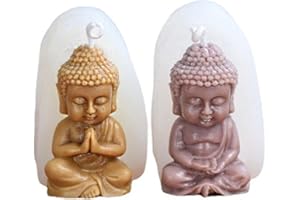Lecerrot vela silicona Buda – jabón DIY, jabón, buda 3D moldes velas reutilizables silicona para jabón, artesanías, velas, chocolate, magdalenas, helado