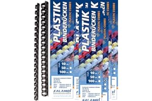 FALAMBI 100 Binderücken Sortiment 6-19 mm, schwarz