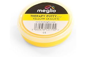 ‎MEGLIO Meglio Hand Therapie Knete für Handübungen zur Wiederherstellung und Rehabilitation der Handfunktion, Krafttraining und Stressabbau, variable Widerstandsstärken Extra Weich, Weich, Mittel & Fest