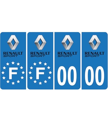 Hadexia Stickers Autocollant Autocollants Plaque Immatriculation Alfa Roméo - Lot 4 Stickers - Département Personnalisable - Dimensions 45x100mm Vinyle Haute Qualité Anti-UV