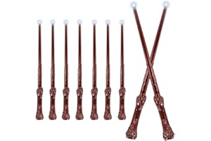 MERSYN Magic Wand, Light Painting Wand Elder Wand, 9 Pcs 15 Inch Light-Up Wizard Wand with Sound Effects, Plastic Wand for Girls Boys Halloween Cosplay Costumes Accessories