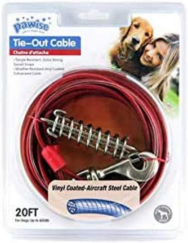Pawise Köpekler İçin Yaylı Çelik Bahçe Bağlama Halatı 6 Mt