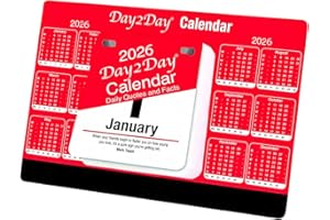 VR ANGLE VR ANGEL 2026 Daily Tear-Off Desk Calendar Organiser for Home, Office & School Freestanding Compact and Functional Design