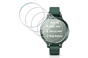 QULLOO Schutzfolie für Panzerglas für Garmin Lily 2 Active, [4 Stück] 2.5D Schutzglas Displayfolie Glas, Anti-Bubble Touch Sensitive Displayschutzfolie