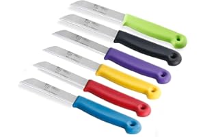INSTRUMENTENRW Set de couteaux à légumes de Solingen Multicolore Fabriqué en Allemagne avec une lame tranchante et précise pour couper les fruits et légumes, 6 pièces