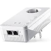 devolo Magic 1 WiFi Erweiterungsadapter, WLAN Powerline Adapter, bis zu 1.200 Mbit/s, Mesh WLAN, WLAN Steckdose, 2x LAN Ansch