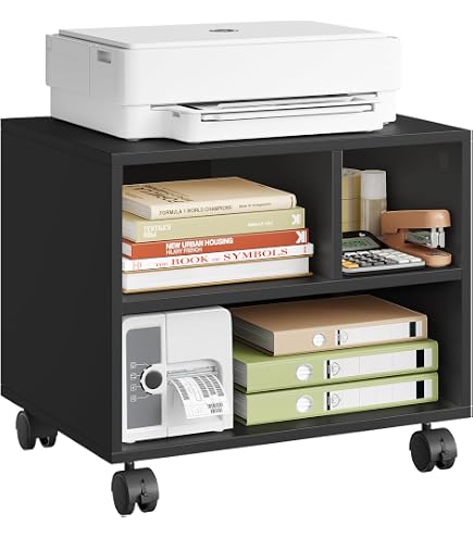 Relaxdays Caisson de bureau, 5 compartiments & porte, salle de travail