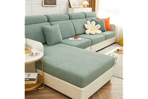 ‎TOPCHANCES TOPCHANCES Sofa Sitzkissenbezüge - Universal Stretch Sofa Schonbezüge Couch Sitzbezug L-Form, Weich Sofasitzbezug Couch Chaiselüberzüge, Sofa Kissenschutz Bezüge (Grüner Keks)