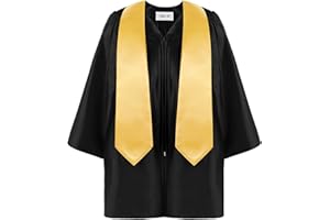 Wouke Graduation Robes 2023 Graduation Gown and Tassel Cap with Shawl Set Kids Graduation Gown Dress Set School Uniform Accessories Preschool Kindergarten Graduation Bachelor Gown Clothes 4PCS