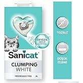 Sanicat Clumping White Topaklanan Kedi Kumu (Kokusuz) 8L