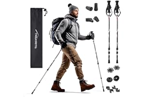 Trekrite Telescopic Power Walking/Hiking/Trekking Poles/Sticks - Active Anti Shock Unisex with Accessories (2pc / pair/set) - UK Based Company