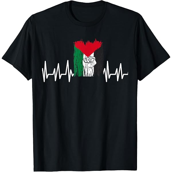Palestina Libera Free Palestine Flag Bandiera T-shirt da uomo con stampa posteriore