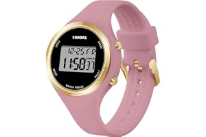 OFFCUP digitala klockor för kvinnor, digital LED-klocka för damer, silikonrem, elektroniska damklockor, utomhussport, mode, armbandsur med väckarvecka, LED-ljus för kvinnor flickor