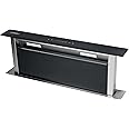 La Modano 60cm Built-in Downdraft Range Hood, Black Tempered Glass, 3-Speed Sensor With Touch Control, Aluminum and Carbon Filters, LED Lights, 750m³/h Airflow, One year Manufacture Warranty - LMDH60B
