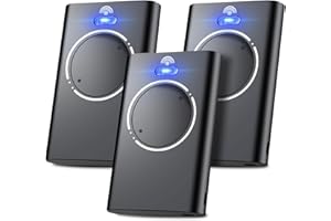 Effdrdfs Mando a distancia para puerta de garaje, 868 MHz, mando a distancia de 2 canales, compatible con XT2 868 SLH LR, XT4 868 SLH LR, código de desplazamiento, color negro, 3 unidades
