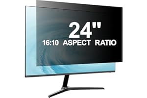 Pozlle 24 Inch Computer Privacy Screen for 24" 16:10 Aspect Ratio Widescreen Monitor, Eye Protections Anti Glare Blue Light Blocking Film, Anti Spy Screen Protector PC Monitor Privacy Filters