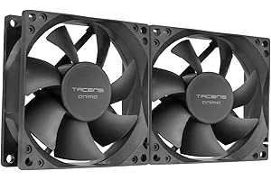 Tacens Anima AF8X2, Kit 2X Ventiladores 80mm, Funcionamiento Ultrasilencioso, Rodamientos FLUXUS, Flujo de Aire Optimizado, Estructura Reforzada Antivibraciones, Rendimiento Térmico Eficiente, Negro