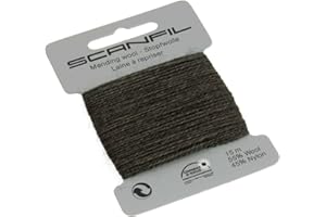 TURNER BROWNE CRAFTS Scanfil Mending Darning Wool Repair Thread Hole Yarn Jumper Sock Buy 1 2 Pks 262, Colour 076 Dark Green, 2 Cards (30m)