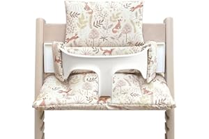 Blausberg Baby - Cuscino Set compatibile con seggiolone Tripp Trapp di Stokke - fatto in Germania, materiali OEKO-TEX 100 - Volpe Beige