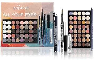 LHLXZQ Kit de Maquillage pour Yeux, Set de Cosmétique Complet avec Palette de Fards à Paupières Mascara Eyeliner Crayon à Sourcils et pinceau fard à paupières, 01A