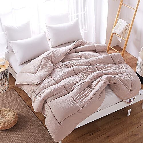 NATURETY All Season Down Alternative Quilted Comforter,Washable Duvet Insert (Twin/Twin xl, Khaki)