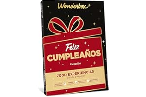 WONDERBOX - Caja Regalo - Feliz cumpleaños excepción -1 Experiencia a Elegir: Estancia, gastronomía, Actividad de Bienestar o de Aventura para 1 o 2 Personas - 7000 experiencias - Ideas Regalo