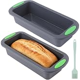 2 Pieces Silicone Mould for Rectangular Bread | Silicone Baking Molds, Non-Stick Rectangular Bread Mold, BPA Free, for Cake,
