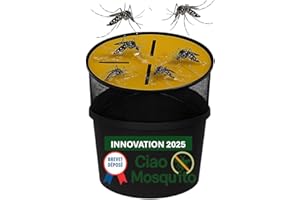 piège Moustique Tigre écologique & Larves | Anti Moustique Naturel, sans Insecticide | Réutilisable pour Jardin, terrasse, Balcon, Zones humides | Pack Complet Ciao Mosquito®