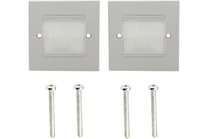KUOXAN 2 Pcs Brush Wall Plate, Cable Brush Plat, Single Brushes Plate, Cables Wall Plate for Covering Outlets, Cables Pass Through Insert
