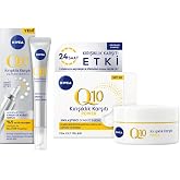 NIVEA Q10 Kırışıklık Karşıtı Bakım Seti,G&uuml;nd&uuml;z Kremi SPF30 ve Cilt Serumu 15 ml,Anında Etkili,Yaşlanma Karşıtı