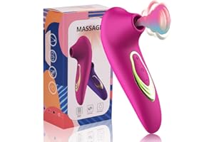 SEABABY Masajeador Eștîmùlâdőr Clítőrîs Femènịn pro 2 sùcciønadør de Clîťoris 5 modos masajeador eléctrico portátil magnética USB 100% impermeable (Mg02-rojo)