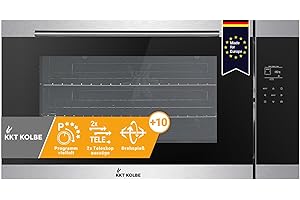 KKT KOLBE Einbaubackofen 90 cm | 96 L | 3,4 kW | Drehspieß | Grill | Umluft | Heißluft | Teleskopauszüge | Automatik-Timer | Touch-Bedienung | EB9105ED