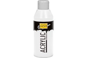 KREUL 84201 - Solo Goya Acrylic peinture acrylique blanche 250 ml, Peinture crémeuse, polyvalente et résistante à l'eau Qualité Etude Bon pouvoir couvrant Séchage rapide avec aspect mat