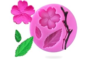 Rolin Roly Stampo in silicone per torta fondente Decorating Tools stampo in silicone per dolci 3D Peach Blossom cioccolato Shape Stampi decorazione