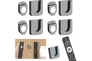DabbOo Support Telecommande 4Pcs Supports de Télécommande Magnétiques Support Mural pour Télécommande Boîte de Rangement non Poreux Conception de Fente de Maison für Home Office Hotel(Gris)