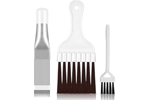 AOOTUERL Spazzola per Pulizia del Condizionatore,3 Pezzi Kit Pulizia Asciugatrice, Pennello per Asciugatrice, Spazzolino per Condensatore Asciugatrice, Pettine per Radiatore, Per Condizionamento/Frigoriferi