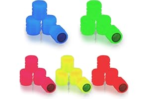 RTRTGS 20 Stück Leuchtende Ventilkappen Auto, 5-Farben der Universelle Fluoreszierende Reifenventilkappen, ABS Kunststoff-Reifen Ventilkappen Glowing in Dark für PKW,Fahrrad, Motorrad