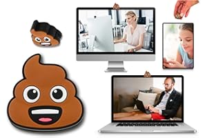 hidemonkeys (1 Stück Webcam Abdeckung, Laptop Kamera Abdeckung, Webcam Cover, Smiley Camera Cover für Laptop, Emoticon Privacy Cover, Notebook und Tablet im 3D Emoji Design Brown (Pile of Poo)