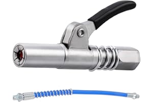 Katleay G Coupler Embout, Pompe à Graisse Original, Raccord de Pistolet à Graisse, Pistolets Graisseurs, embout pour pistolet à graisse avec tuyau de 30 cm, pour tous les types de pistolets