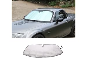 YANER Parasol para parabrisas de coche, reflector de rayos UV para Mazda MX-5 RF Miata 2009-2015, cubierta de parasol plegable reflectante