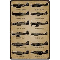 Set Di 4 Stampe Da Parete A4 Aerei Militari: Spitfire, Lancaster, Lysander E Hawker Hunter, Regalo Per Appassionati
