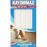 Hobialem Kaydırmaz Bant, Banyo, K&uuml;vet, Duşakabin, Islak Zemin, Yer Kaydırmazlık Şeritleri, 10 Adet, Yapışkan