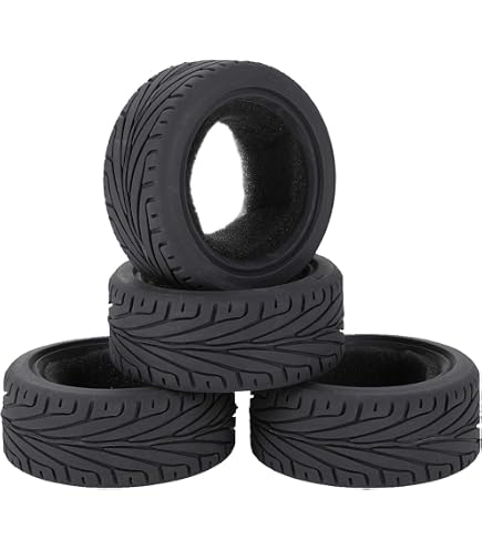 Pneus RC Dérive Alomejor 4 Pneus Dérive RC 1/10 Caoutchouc Dur Pour Tamiya TT02 - Roues Complètes Noires Pneus RC Dérive Alomejor 4 Pneus Dérive RC 1/10 Caoutchouc Dur Pour Tamiya TT02 - Roues Complètes Noires